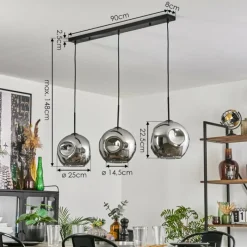 hofstein Ripoll Suspension Chrome, 3 lumières