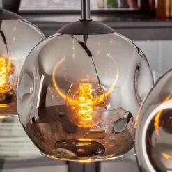 hofstein Ripoll Suspension Chrome, Fumé, 3 lumières