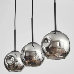 hofstein Ripoll Suspension Chrome, Fumé, 3 lumières
