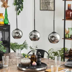 hofstein Ripoll Suspension Chrome, Fumé, 3 lumières