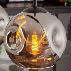 hofstein Ripoll Suspension Chrome, Fumé, 4 lumières