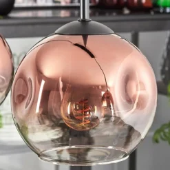 hofstein Ripoll Suspension Clair, Cuivré, 3 lumières