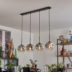 Suspension Verre Fumé-hofstein Ripoll Suspension Clair, Fumé, 4 lumières