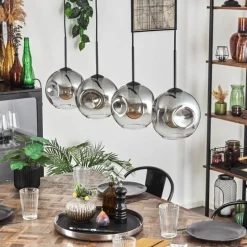 Suspension Verre Fumé-hofstein Ripoll Suspension Clair, Fumé, 4 lumières