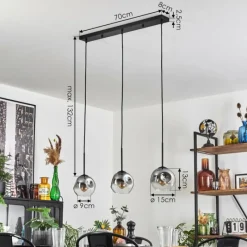 hofstein Ripoll Suspension Clair, Fumé, 3 lumières