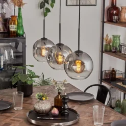 hofstein Ripoll Suspension Clair, Fumé, 3 lumières