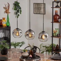 hofstein Ripoll Suspension Clair, Fumé, 3 lumières