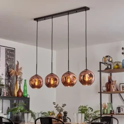 hofstein Ripoll Suspension Cuivré, 4 lumières