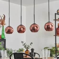 hofstein Ripoll Suspension Cuivré, 4 lumières