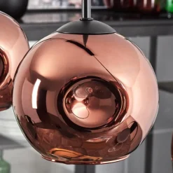 hofstein Ripoll Suspension Cuivré, 4 lumières