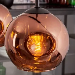 hofstein Ripoll Suspension Cuivré, 4 lumières