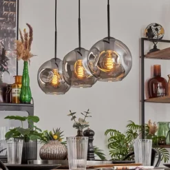 hofstein Ripoll Suspension Fumé, 3 lumières