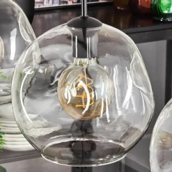 hofstein Ripoll Suspension Noir, 3 lumières