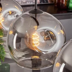 Suspension Verre Fumé-hofstein Ripoll Suspension Noir, 3 lumières