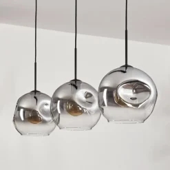 Suspension Verre Fumé-hofstein Ripoll Suspension Noir, 3 lumières