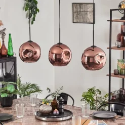 hofstein Ripoll Suspension Noir, 3 lumières