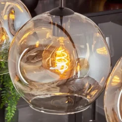 hofstein Ripoll Suspension Noir, 4 lumières