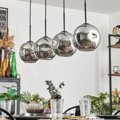 hofstein Ripoll Suspension Noir, 4 lumières