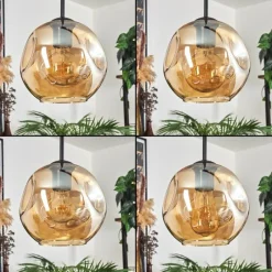 hofstein Ripoll Suspension Noir, 4 lumières