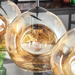 hofstein Ripoll Suspension Noir, 4 lumières