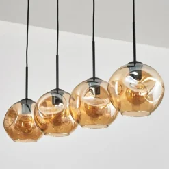 hofstein Ripoll Suspension Noir, 4 lumières