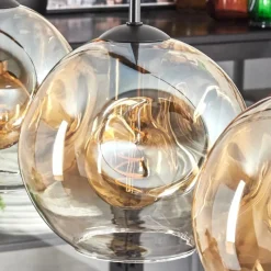 hofstein Ripoll Suspension Noir, 4 lumières