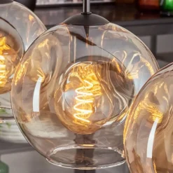 hofstein Ripoll Suspension Noir, 4 lumières