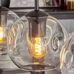 hofstein Ripoll Suspension Noir, 3 lumières