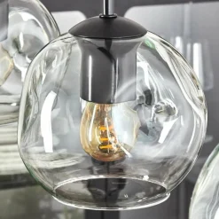 hofstein Ripoll Suspension Noir, 4 lumières