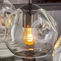 hofstein Ripoll Suspension Noir, 4 lumières