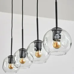 hofstein Ripoll Suspension Noir, 4 lumières