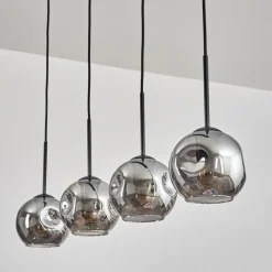 hofstein Ripoll Suspension Noir, 4 lumières