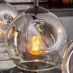 hofstein Ripoll Suspension Noir, 4 lumières