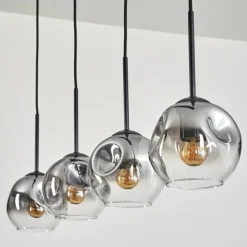 hofstein Ripoll Suspension Noir, 4 lumières