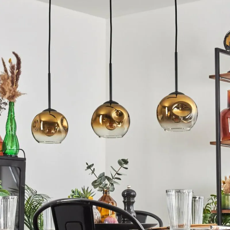 hofstein Ripoll Suspension Or, Clair, 3 lumières