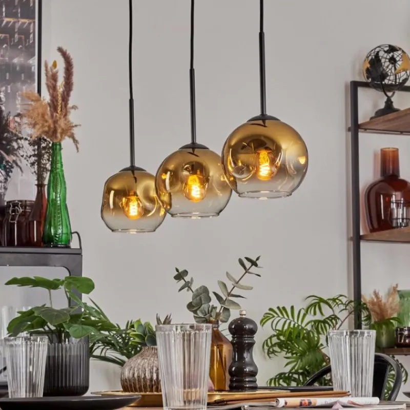 hofstein Ripoll Suspension Or, Clair, 3 lumières