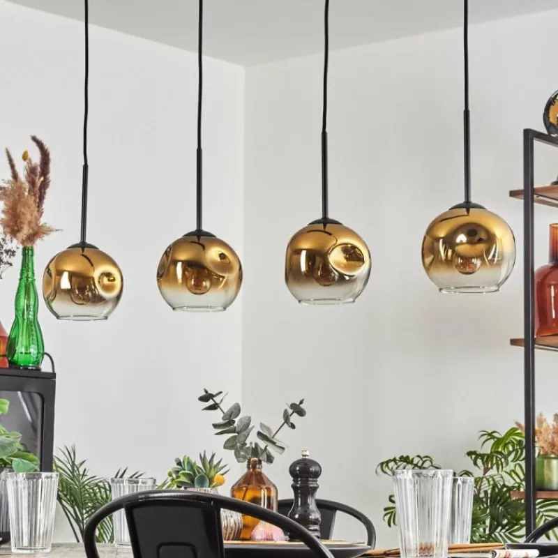 hofstein Ripoll Suspension Or, Clair, 4 lumières