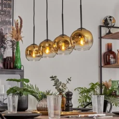 hofstein Ripoll Suspension Or, Clair, 4 lumières