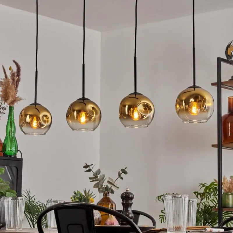 hofstein Ripoll Suspension Or, Clair, 4 lumières