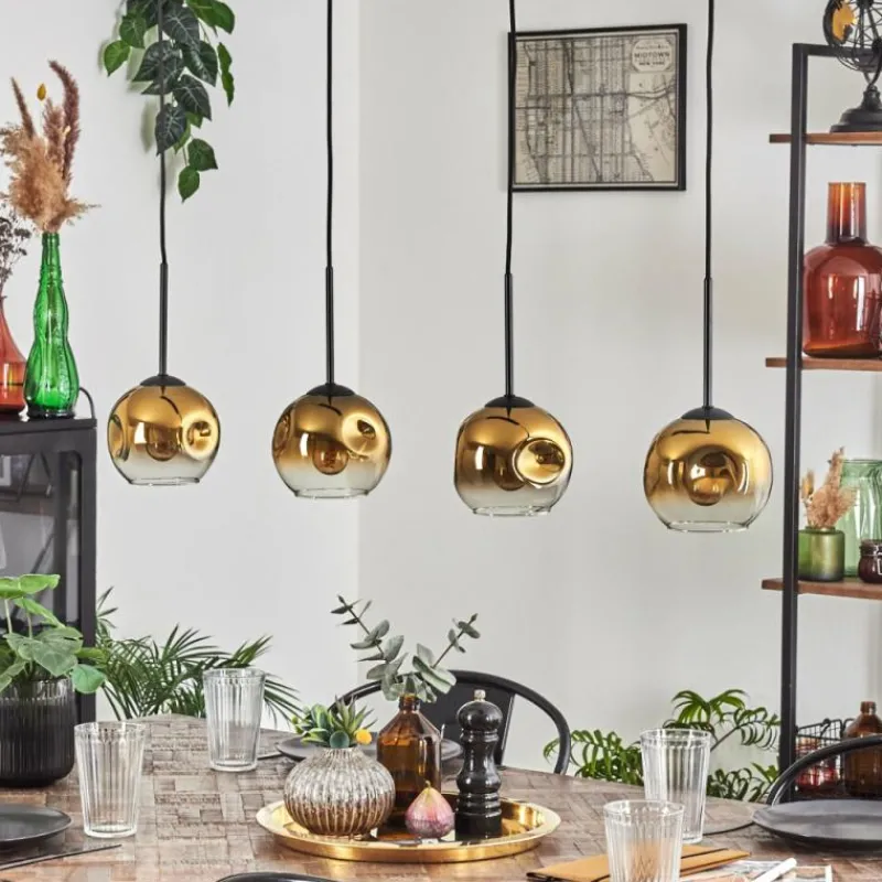 hofstein Ripoll Suspension Or, Clair, 4 lumières