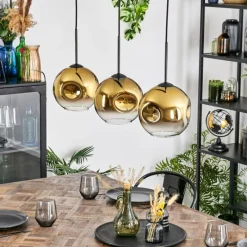 hofstein Ripoll Suspension Or, Clair, 3 lumières