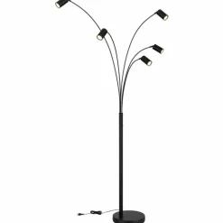 Luminaires Globo Lighting Robby Lampadaire Noir, 5 lumières* Lampadaires Et Lampes Sur Pied