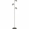 Luminaires Globo Lighting Robby Lampadaire Chrome, Noir, 3 lumières* Lampadaires Et Lampes Sur Pied
