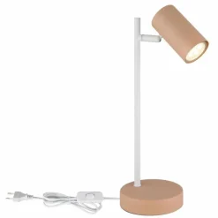 Luminaires Globo Lighting Robby Lampe à poser Rose, Blanc, 1 lumière* Lampes À Poser