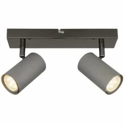 Luminaires Globo Lighting Robby Plafonnier, Spot de plafond, Applique murale, Spot mural Chrome, Noir, 2 lumières* Spots Et Projecteurs