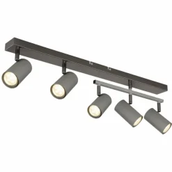 Luminaires Globo Lighting Robby Plafonnier, Spot de plafond, Applique murale, Spot mural Chrome, Noir, 5 lumières* Spots Et Projecteurs