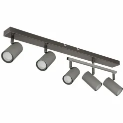 Luminaires Globo Lighting Robby Plafonnier, Spot de plafond, Applique murale, Spot mural Chrome, Noir, 5 lumières* Spots Et Projecteurs