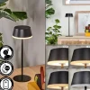 hofstein Romdrup Lampe de table d'extérieur, Lampe à poser LED Noir, 1 lumière