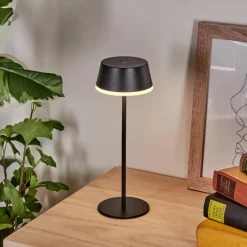 hofstein Romdrup Lampe de table d'extérieur, Lampe à poser LED Noir, 1 lumière