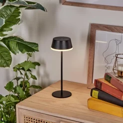 hofstein Romdrup Lampe de table d'extérieur, Lampe à poser LED Noir, 1 lumière